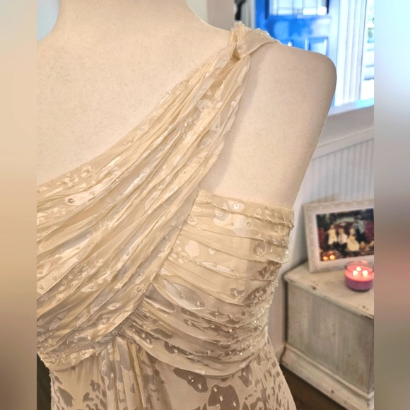 NWOT'S - ALEX EVENINGS - Cream White Floral Print On Shear- Size 4 - 2 piece set - Picture 5 of 11